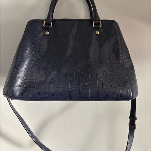 Coach Black Croc-Embossed Satchel - Picture 2 of 3